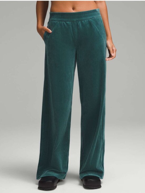 lululemon athletica Pants - Lululemon Scuba Wide Leg Mid Rise Pant Velvet Storm Teal